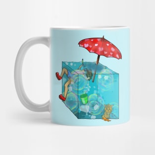 On vacation with a gelatinous cube for dnd fans Mug